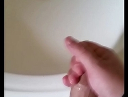 Pulling on my uncut cock