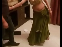 Indian sexy girl doing mujra in front of customers on bollywood song